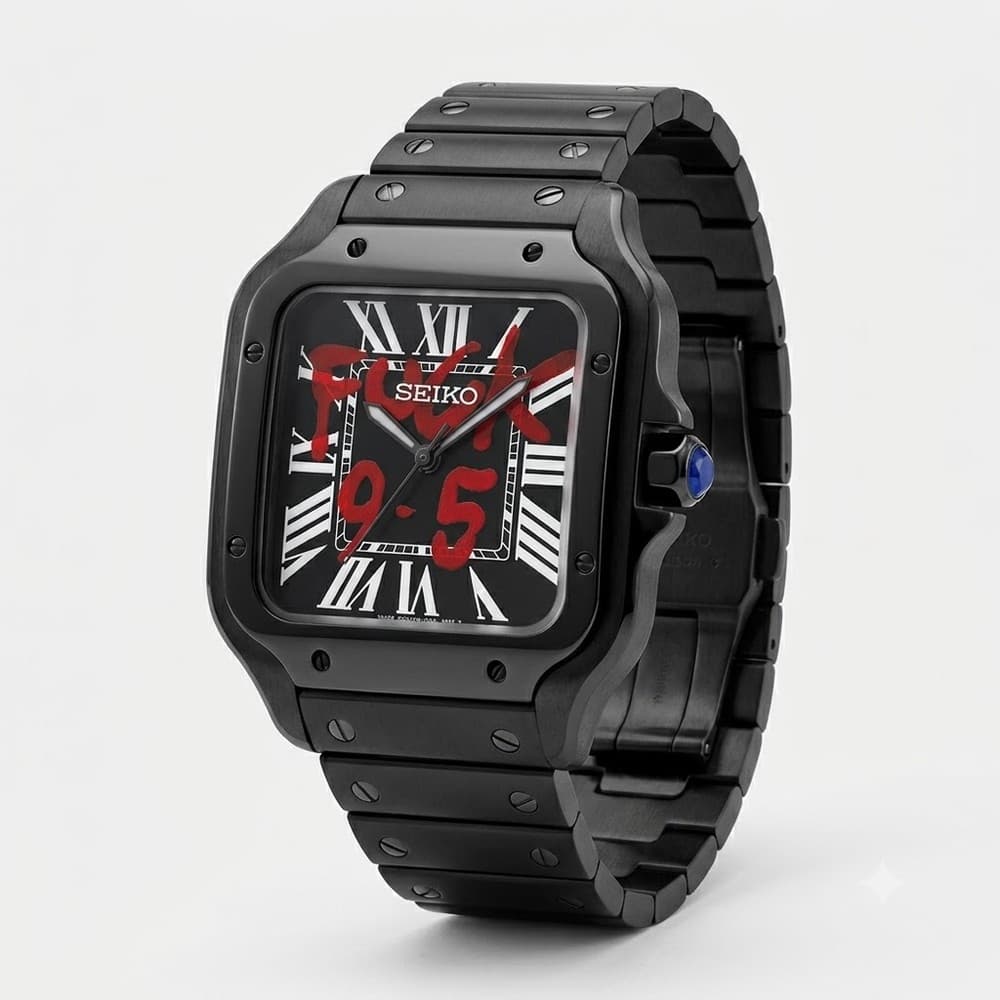 Cuadrado Negro Detalle Rojo
